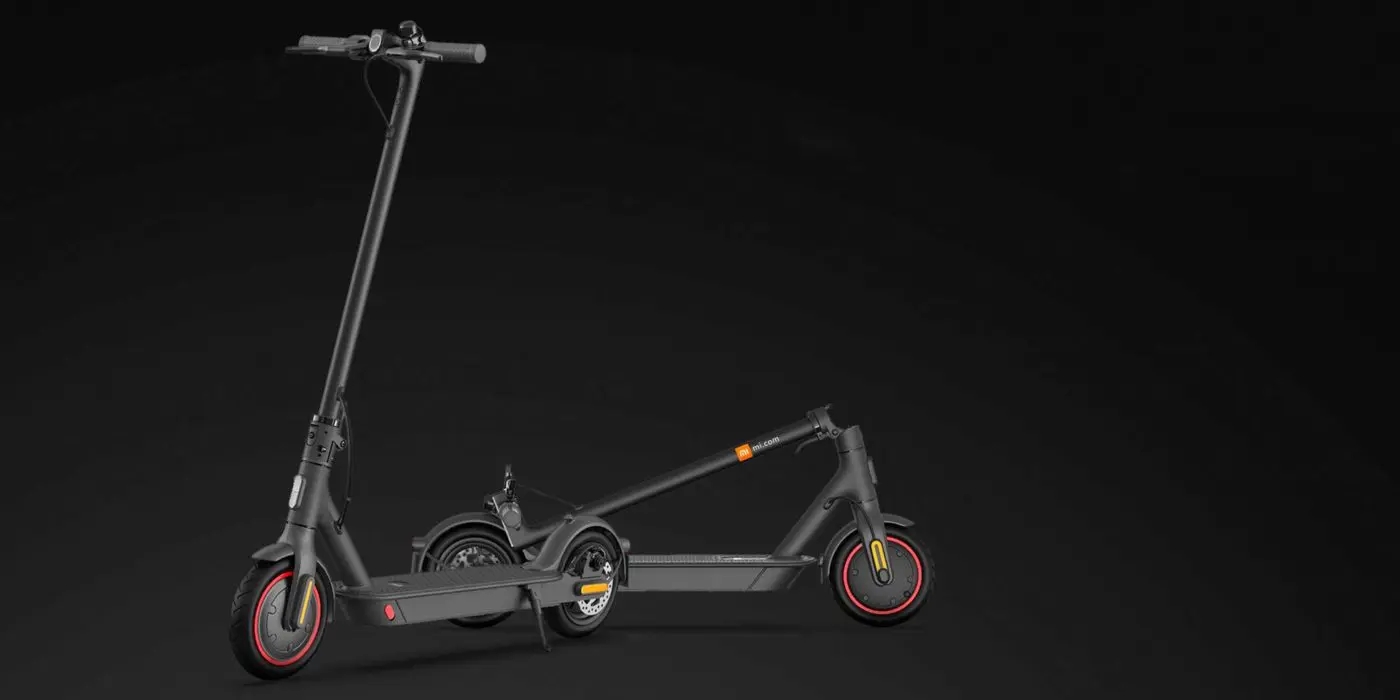 Xiaomi Mi Scooter Pro 2 einmal aufgebaut und einmal eingeklappt